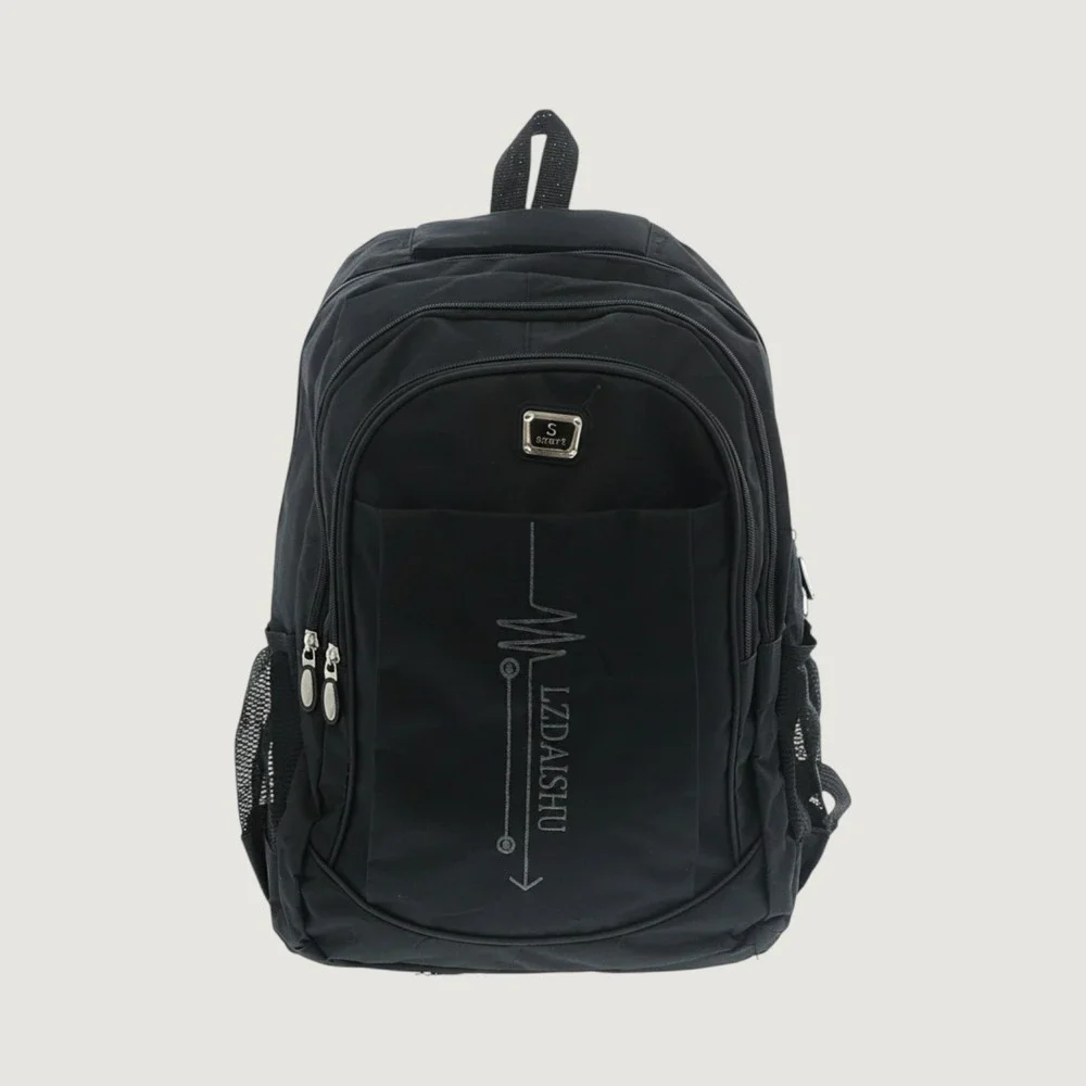 LZDAISHU Smart Black Backpack Multi Pocket School Travel Bag Heartbeat Graphic